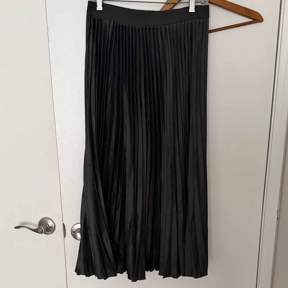 Dark Grey Pleated Maxi Skirt - Classic Women's Skirt